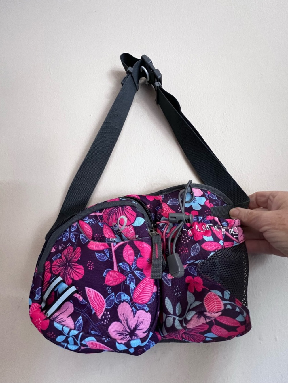 Waterfly Floral Crossbody Sling Bag in Purple/Pink - Women's Bag